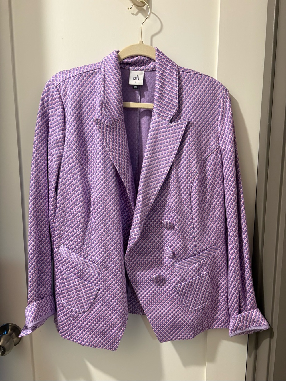 CAbi Lavender Quilted Blazer Jacket